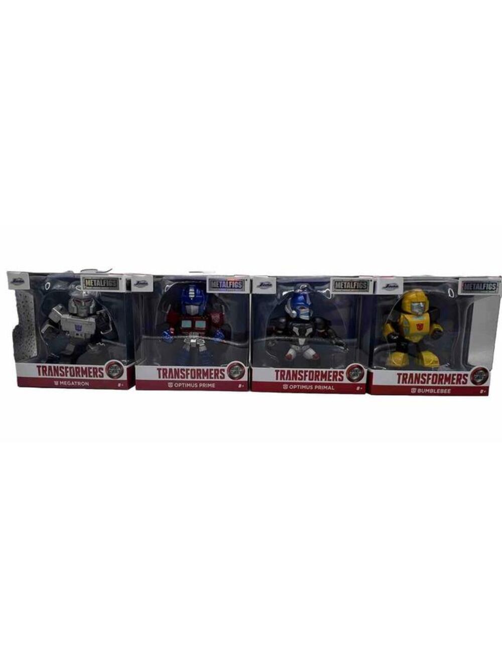 Jada Metal Figs Transformers Set of 4 Megatron Optimus Prime Bumblebee Primal